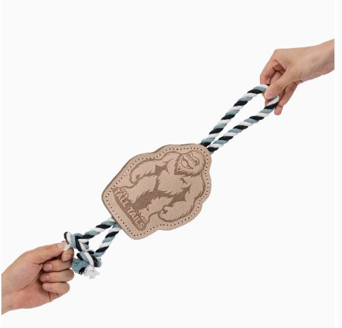 Tall Tails Natural Leather Big Foot Tug Dog Toy