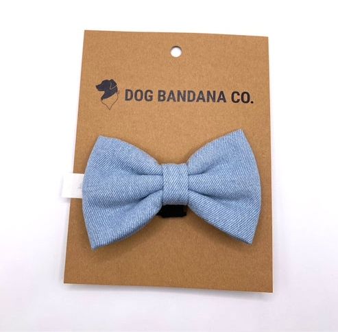 Denim Pet Bow Tie, Size: Large