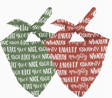 Naughty Nice Dog Bandana, Size: Large