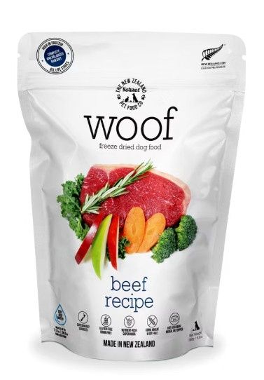 Woof Freeze Dried Dog Bites, Flavor: Beef