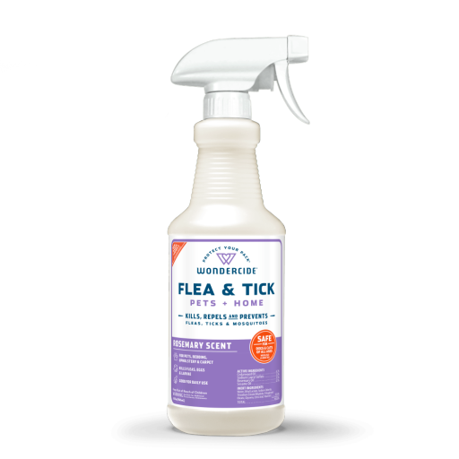 Wondercide - Flea  Tick and Mosquito Spray for Dogs  Cats  and Home - Flea and Tick Killer  Control  Prevention  Treatment - with Natural Essential Oils - Pet and Family Safe - Rosemary 32 oz