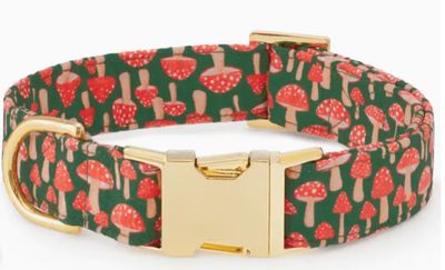 The Foggy Dog Velvet Dog Collar, Mushroom