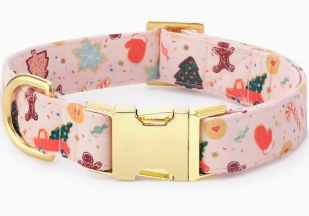 Rifle Paper Co. X Tfd Holiday Cookies Dog Collar, Size: Large