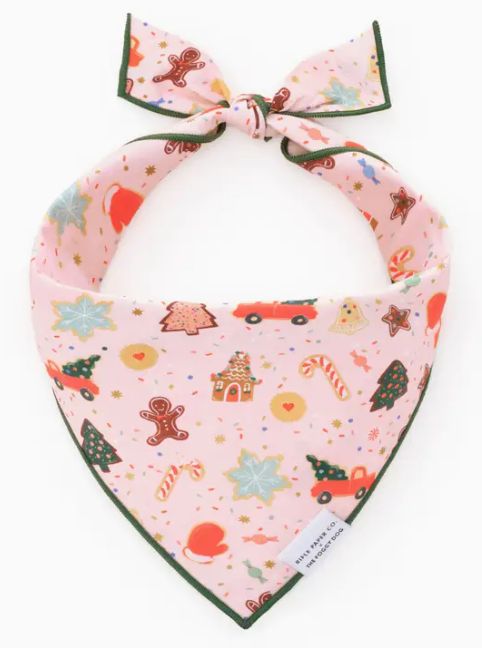 Rifle Paper Co. X Tfd Holiday Cookies Dog Bandana, Size: Large