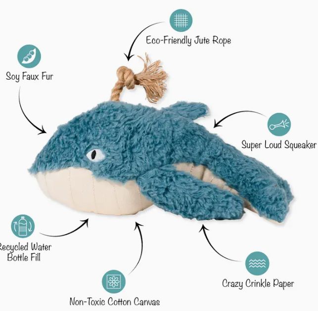 Earth Friendly Dog Toy Oh Whale