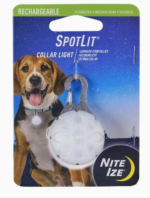 Nite Ize Spotlit® Rechargeable Collar Light - White
