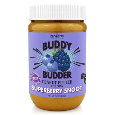 Bark Bistro Buddy Budder  Peanut Butter  For Dogs  Superberry Snoot  17 oz (480 g)
