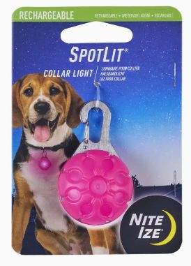 Nite Ize Spotlit® Rechargeable Collar Light - Pink