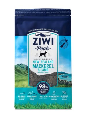 ZIWI Peak Air-Dried Dog Food – All Natural, High Protein, Grain Free and Limited Ingredient with Superfoods (Mackerel and Lamb, 2.2 lb) (B06XMQS6CC)