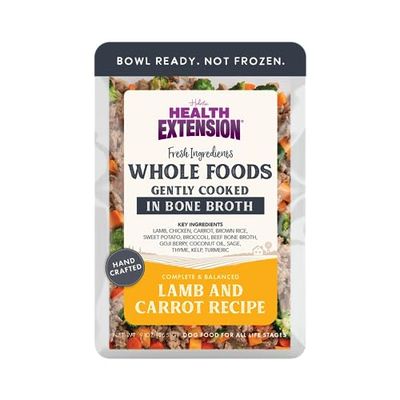 Health Extension Gently Cooked Pouches for Dogs (Lamb and Carrot, 9oz Single Pouch)