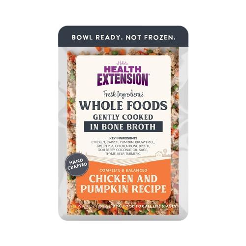 Health Extension Gently Cooked Pouches for Dogs (Chicken and Pumpkin, 9oz Single Pouch)