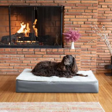 Super Orthopedic Lounge Dog Bed Cream Sherpa