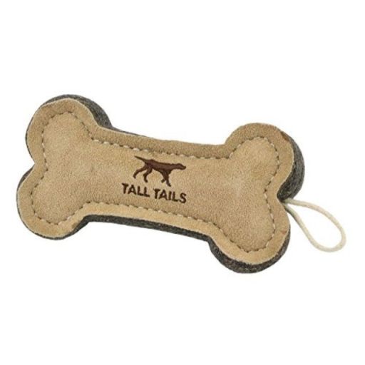 Tall Tails Bone Natural Leather 6 Dog Toy