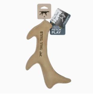 Tall Tails Natural Leather Antler Dog Toy - 11&quot;