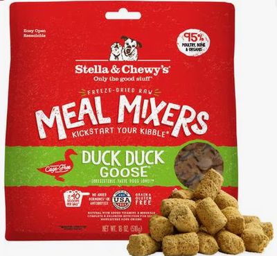 Stella &amp; Chewy&#39;s Freeze Dried Raw Duck Duck Goose Meal Mixers Grain Free Dog Food Topper - 3.5 Oz