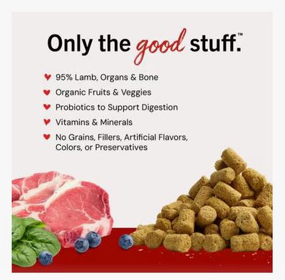 Stella &amp; Chewy's Freeze Dried Raw Dandy Lamb Meal Mixers Grain Free Dog Food Topper - 3.5 Oz