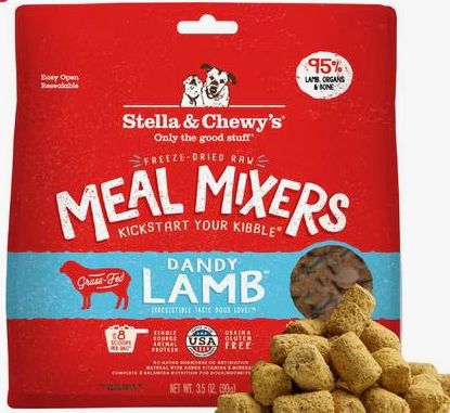 Stella &amp; Chewy&#39;s Freeze Dried Raw Dandy Lamb Meal Mixers Grain Free Dog Food Topper - 3.5 Oz