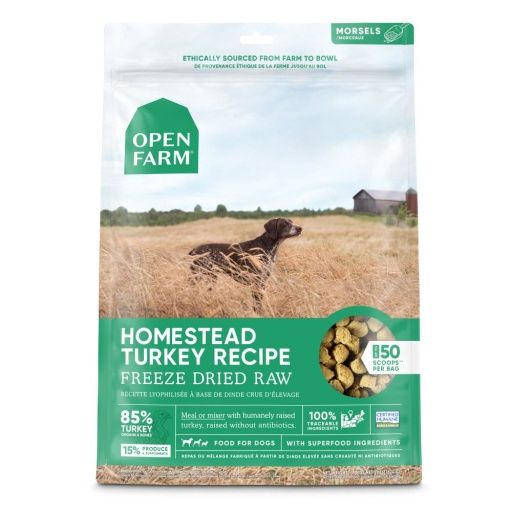 Open Farm Grain Free Homestead Turkey Recipe Freeze Dried Raw Dog Food - 3.5 Oz