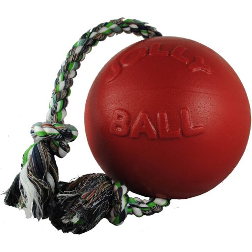 Jolly Pet Romp-n-Roll Durable Dog Toy Red 6in