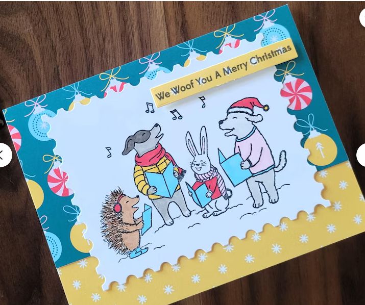 We woof you a merry christmas greeting card