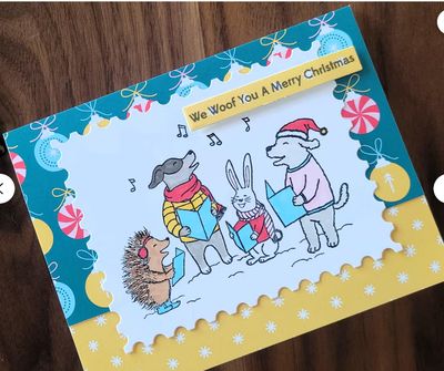 We woof you a merry christmas greeting card