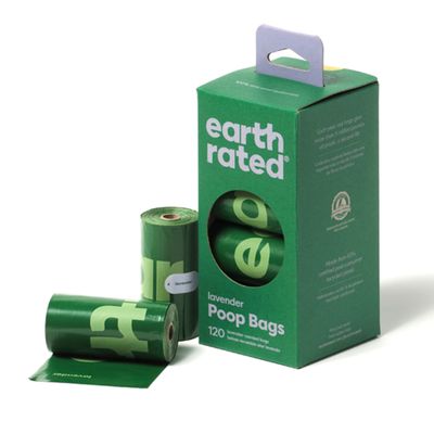 Earth Rated Lavender Poop Bags on 8 Refill Rolls  120 Count