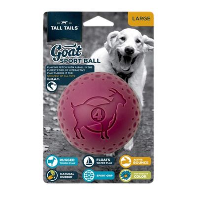 4 in. Goat Ball Dog Toy&amp;#44; Purple
