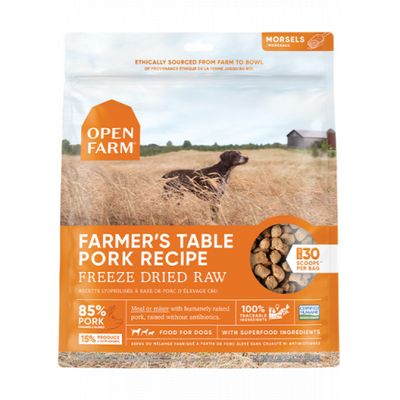 farmer's table pork recipe freeze-dried raw dog food, 13.5-oz