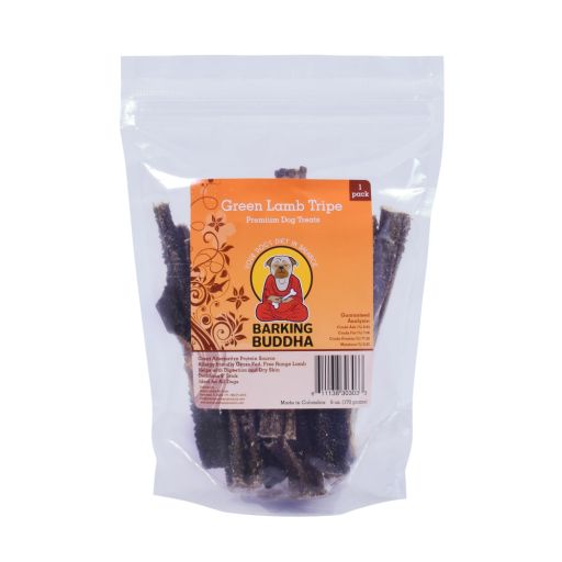 Barking Buddha Green Lamb Tripe Grain Free Lamb Dehydrated Dog Treat, 6 oz