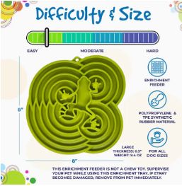 Water Frog Design Etray Enrichment Tray For Dogs - Green