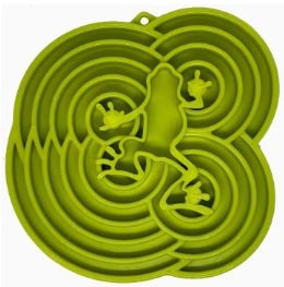 Water Frog Design Etray Enrichment Tray For Dogs - Green