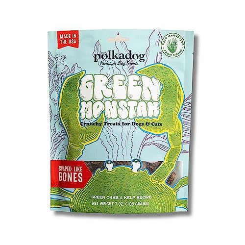 Polkadog Green Monstah Bones Pet Treats Bag