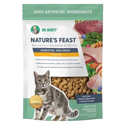 12-oz Dr. Marty Nature's Feast Essential Wellness Poultry Freeze Dried Raw Cat Food
