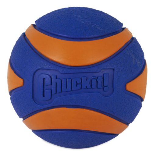 Chuckit! Ultra Squeaker Rubber Ball Fetch Dog Toy  Extra Large (3.5 ) for Dogs 100+ lb  Pack of 1