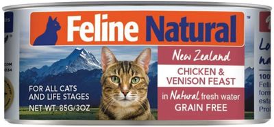 9421905950336 3 oz Feline Natural Grain Free Chicken Lamb Cat Food Pouch&amp;#44; 12 Piece