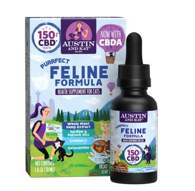 AUSTIN &amp; KAT PURRFECT FELINE FORMULA OIL 150MG 1OZ