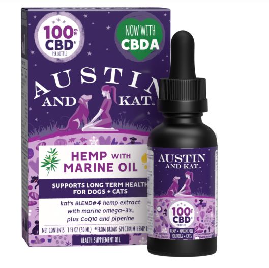 AUSTIN &amp; KAT HEMP + MARINE OIL 100MG 1OZ AUSTIN &amp; KAT HEMP + MARINE OIL 100MG 1OZ