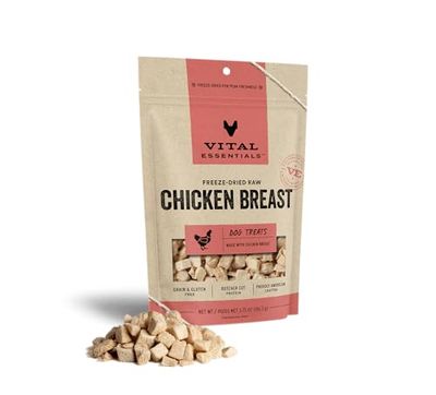 Vital Essentials Freeze Dried Raw Chicken Breast Dog Treats - 3.75 Oz
