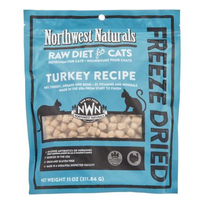 NW Naturals Turkey Freeze Dried Cat Food, 11 Oz