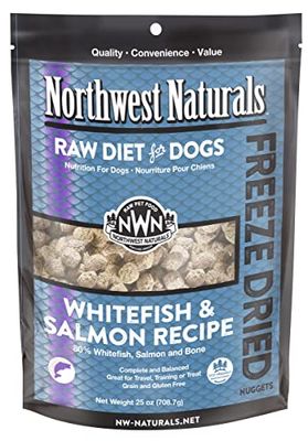 Northwest Naturals Whitefish and Salmon Freeze Dried Nuggets - Value Bag 25 Oz