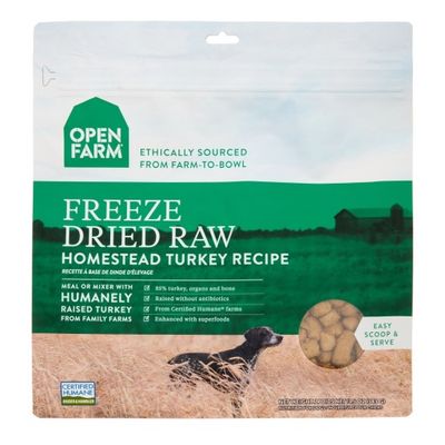 Open Farm Homestead Turkey Freeze Dried Dog Food  13.5 Oz
