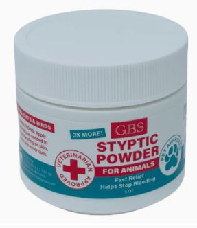 Gbs Styptic Powder For Animals 5oz Stop Minor Cuts Bleeding