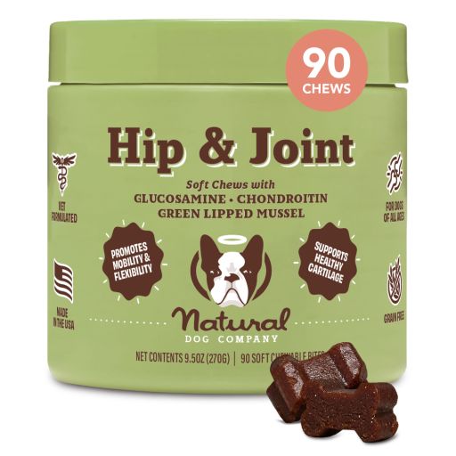 Natural Dog Company Hip &amp; Joint Supplements - Chicken/Liver/Turmeric - 90ct