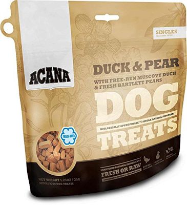 ACANA Singles Grain Free Limited Ingredient Diet Duck &amp; Pear Formula Dog Treats - 1.25 Oz