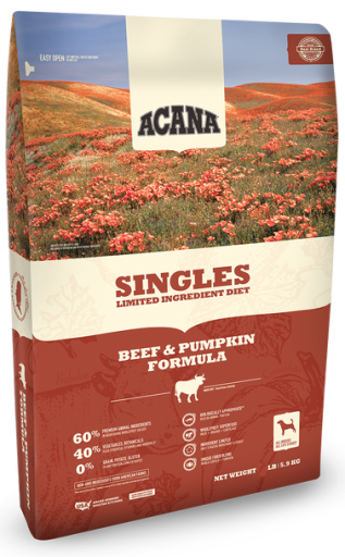ACANA Singles Grain Free Limited Ingredients &amp; Freeze-Dried, Beef &amp; Pumpkin Dog Treats - 3.25 Oz