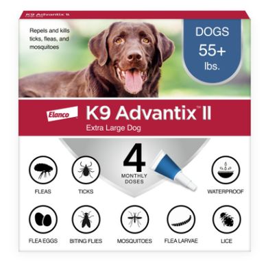 Elanco K9 Advantix II Topical Flea, Tick &amp; Mosquito Treatment &amp; Prevention for Dogs 4-Month Supply