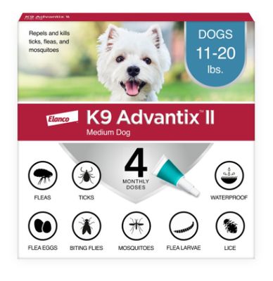 Elanco K9 Advantix II Topical Flea, Tick &amp; Mosquito Treatment &amp; Prevention for Dogs 4-Month Supply