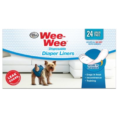 Four Paws Wee-Wee Dog Diaper Garment Pads 24 Pack
