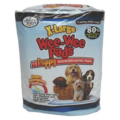 Four Paws Wee Wee Superior Potty Training Dog &amp; Puppy Pads  Pet Pee Pads  XL  6ct