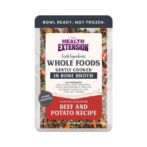Health Extension Gently Cooked Pouches for Dogs (Beef and Potato, 9oz Single Pouch)